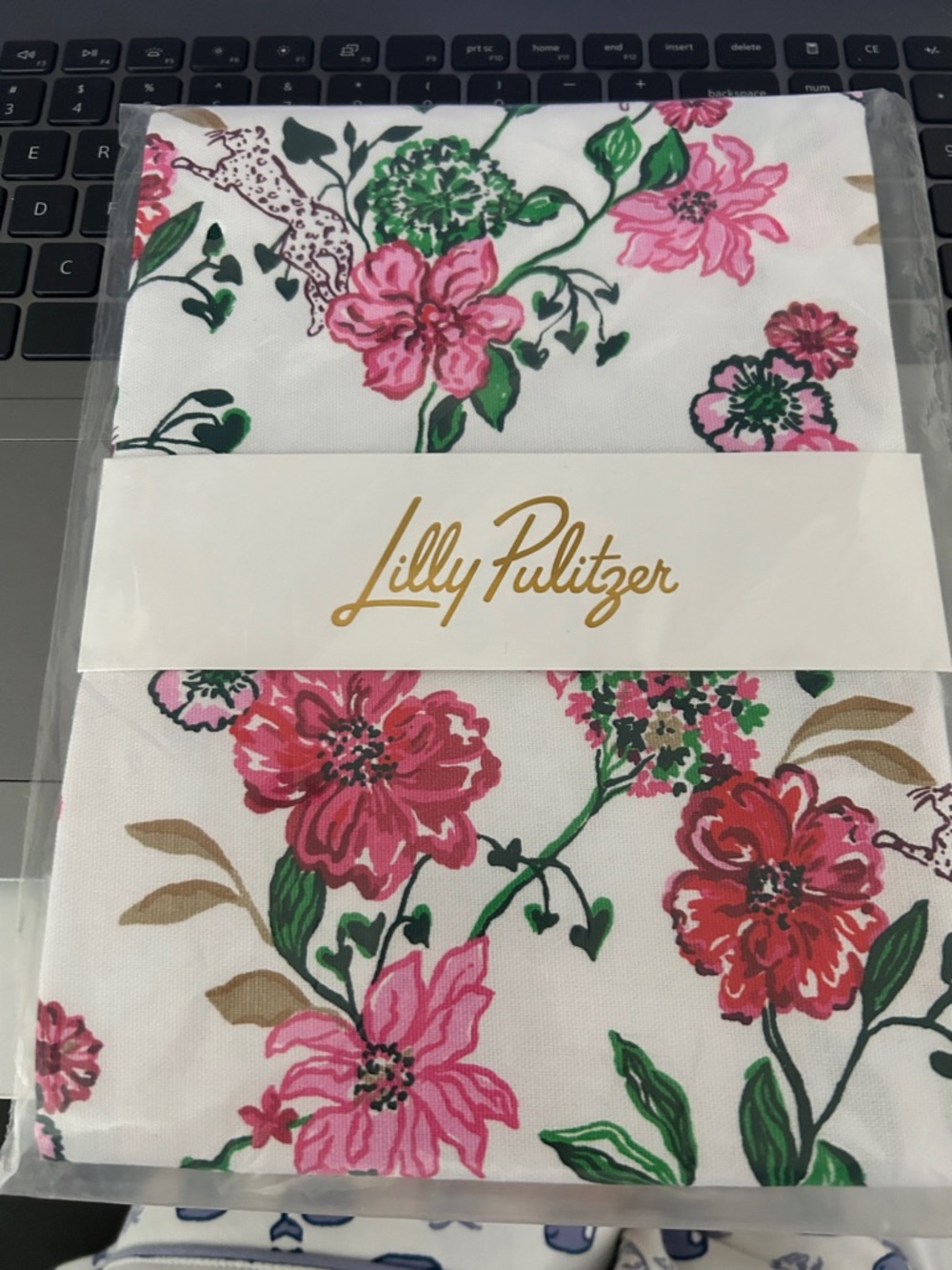 Lilly Pulitzer Pink & Green Floral Tea Towel